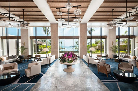 ล็อบบี้ของ Halekulani Okinawa Beach Front Wing