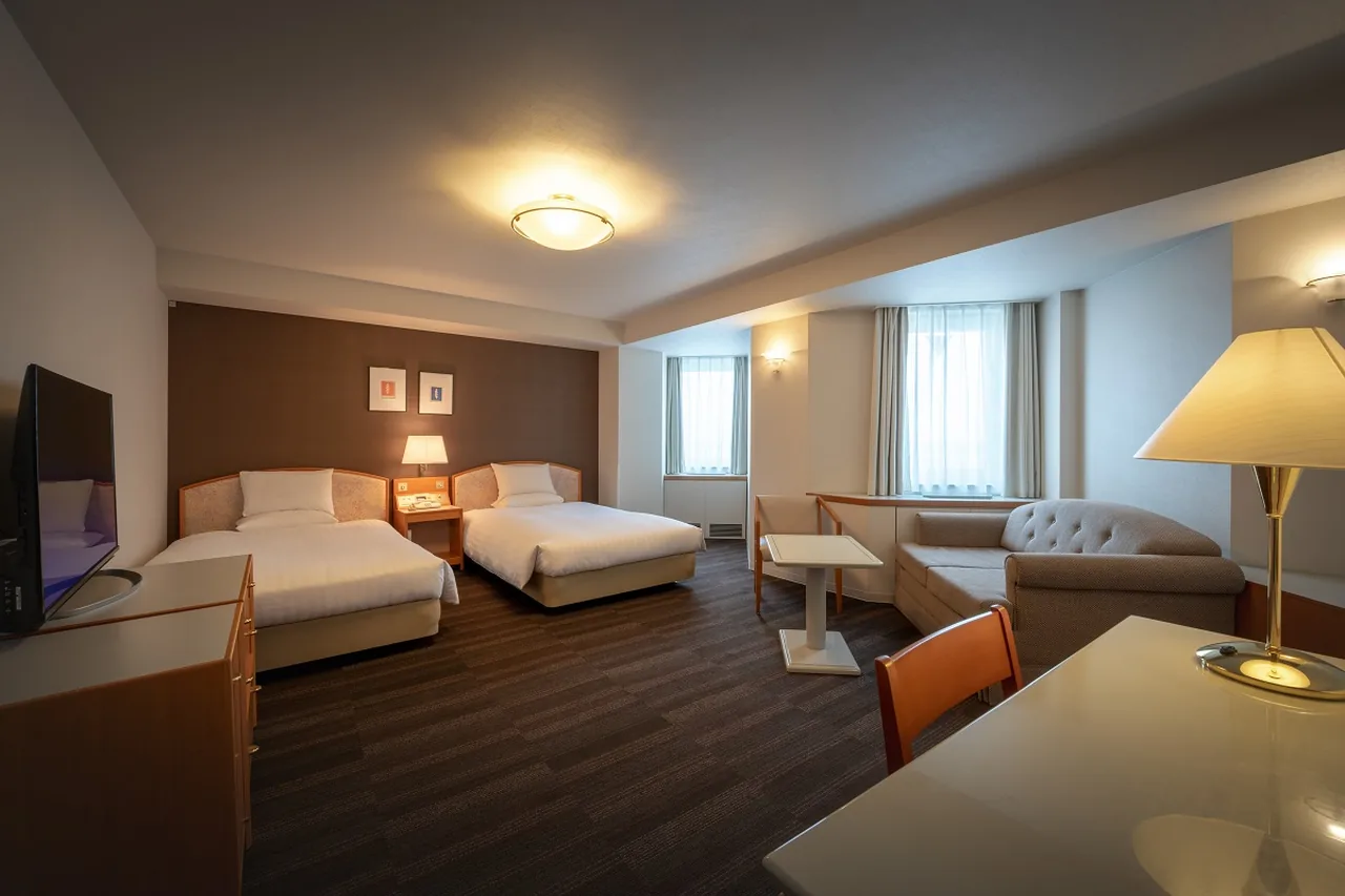 ห้อง Deluxe Twin ของ Air Terminal Hotel