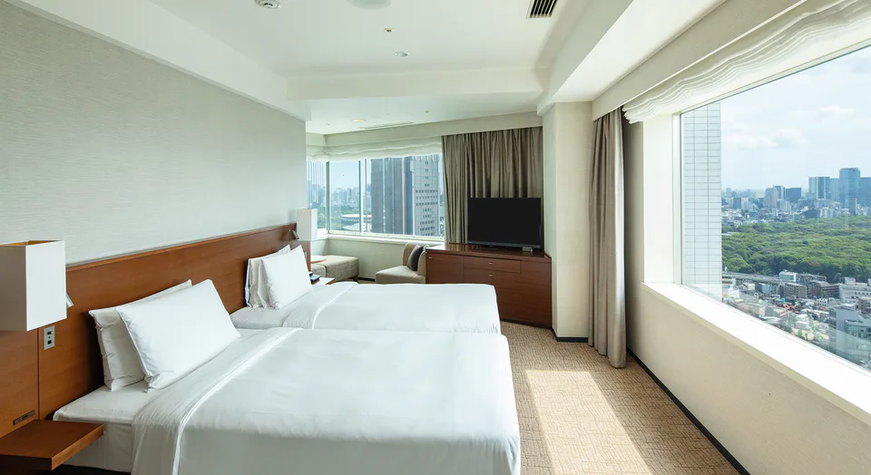 ห้องพักและพื้นที่เตียงของ Hotel Century Southern Tower