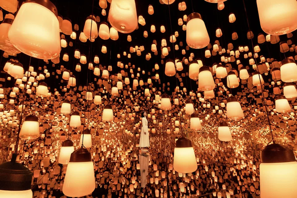 ภาพจริงของ teamLab Biovortex Kyoto โปรแกรมวัฒนธรรม 7 วันในโอซาก้าใช้เป็นทางเลือกวัฒนธรรมสมัยใหม่แทนประสบการณ์ซามูไร ไม่ใช่ซื้อบัตรเพิ่มในวันเดียวกัน