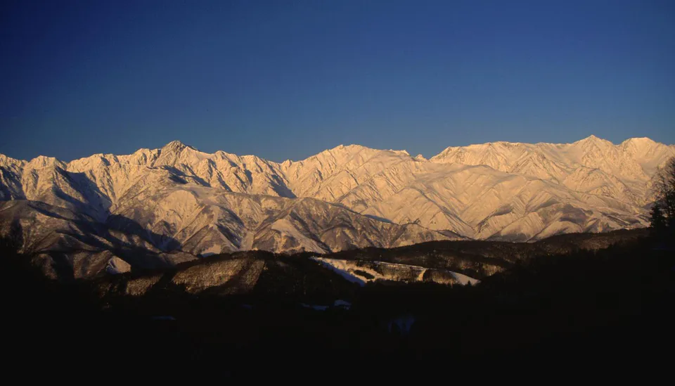 บริเวณ Kamishiro ทางใต้ของ Hakuba ซึ่งเป็นฐานที่พักใกล้ ABLE Hakuba Goryu
