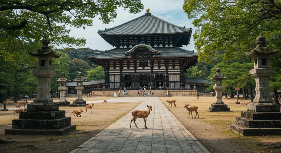 Nara Park และพื้นที่วัดเป็นเดย์ทริปที่เข้ากับฐาน Kyoto หรือ Osaka ได้