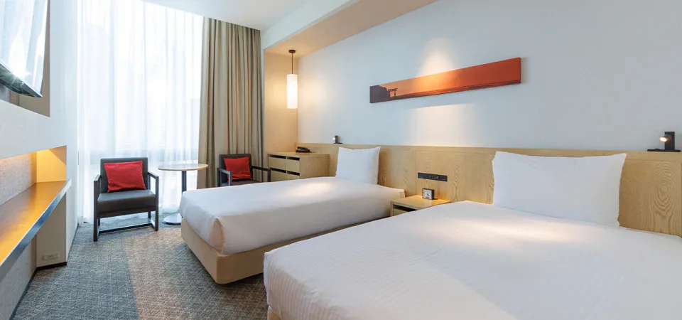 ห้องเตียงคู่ของ JR Kyushu Hotel Blossom Shinjuku